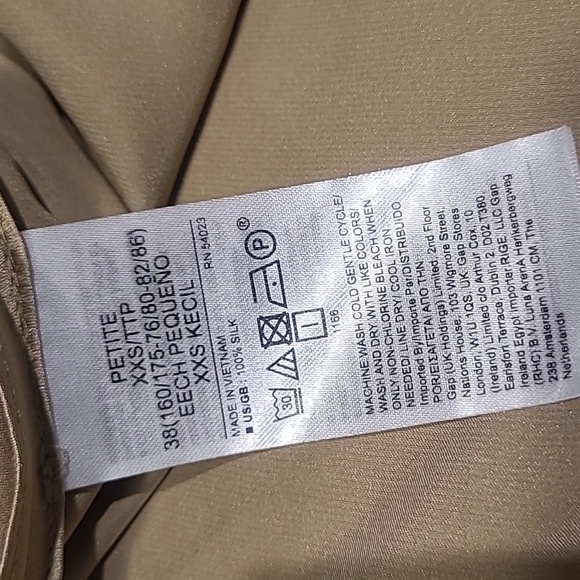NWT Banana Republic 100% Silk Maxi Skirt XXS Petite Champagne Neutral - Picture 5 of 8